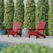 Flash Furniture Red Adirondack Patio Chairs with Cupholder, 2PK 2-LE-HMP-1044-10-RD-GG - alternate 2